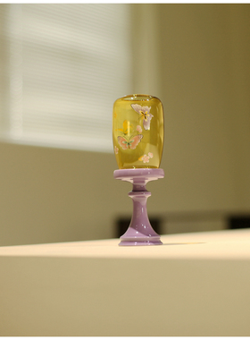 |勿念|《紫霞》蝶恋花明清烛台 茶室摆件 茶道零配 中式仿古 灯罩