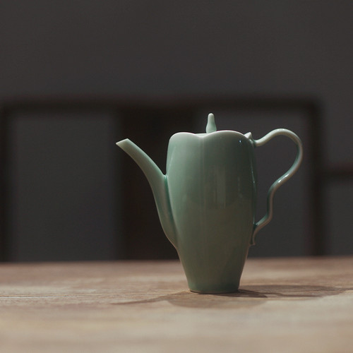 宋风陶瓷豆青茶壶青瓷茶具