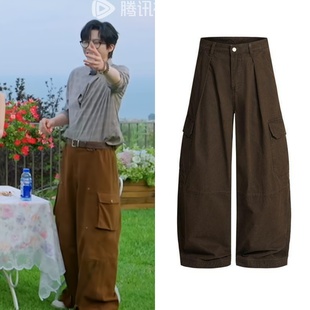 长裤 街潮简约百搭宽松休闲弯刀裤 New美式 地球超新鲜刘宇宁春秋季