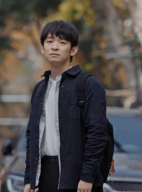 蛮好的人生薛晓舟董子健同款春季棉麻衬衫夹克长袖休闲宽松外套男