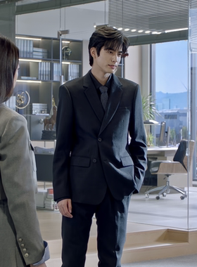骄阳似我林屿森宋威龙同款西服套装三件套商务休闲修身西装外套男
