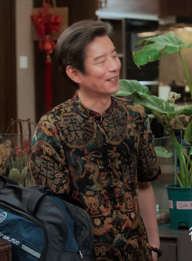 毒舌家庭孟谦万杨皓宇同款香云纱桑蚕丝短袖国风真丝丝绸缎花衬衫