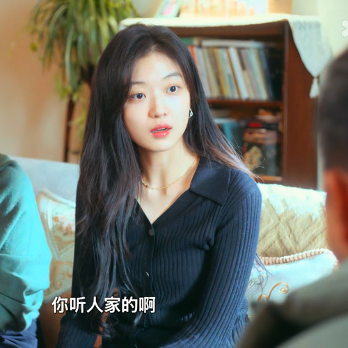 早春晴朗孙千尚之桃同款羊毛混纺polo领针织开衫长袖外套秋冬毛衣