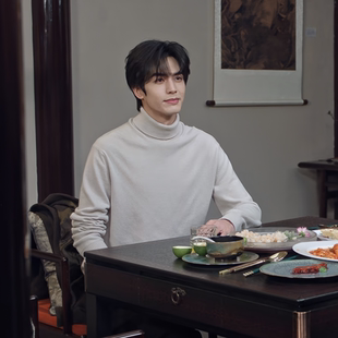 针织衫 宽松秋冬长袖 男 秋冬高领毛衣大码 骄阳似我林屿森宋威龙同款