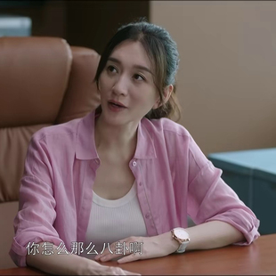 乌云之上周雪曼李小冉同款刺绣亚麻衬衫春夏显瘦百搭休闲风衬衣女