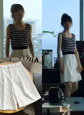 半熟男女何知南田曦薇同款夏季空气感快干弹力短裤轻型休闲中裤女