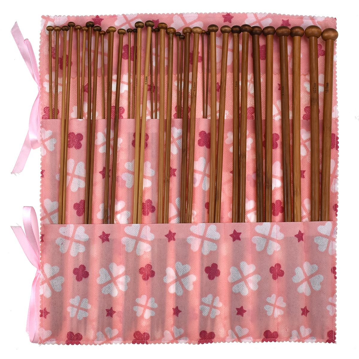 朗恩毛衣针碳化一套18付配粉色