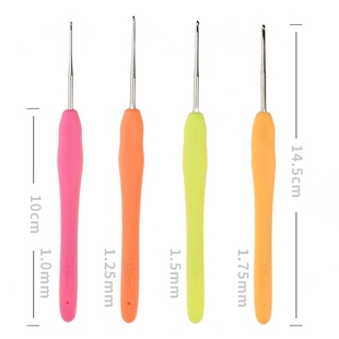 朗恩新款好用蕾丝钩针套装金属钩针DIY编织毛线的细号勾针送教程