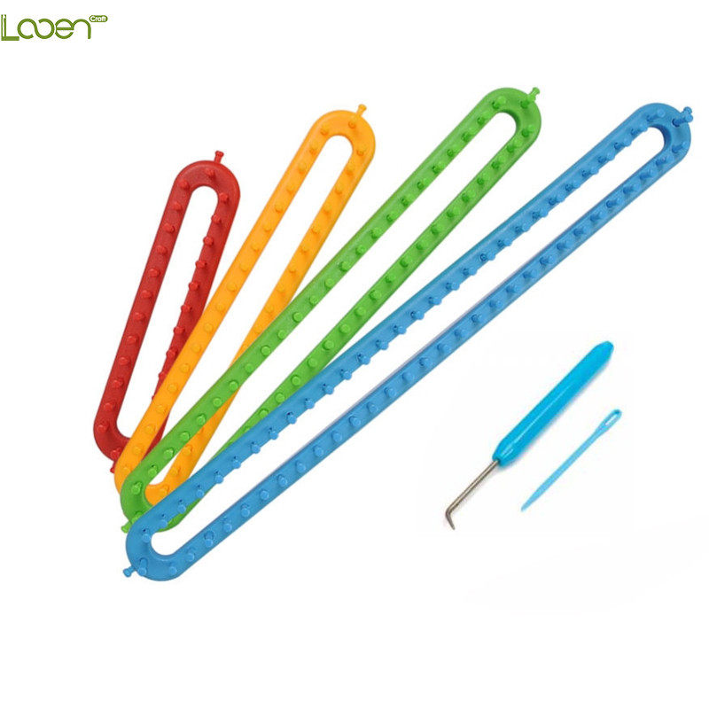 手工diy毛线帽子毛衣编织器 长形 长方形编织懒人神器送钩针工具