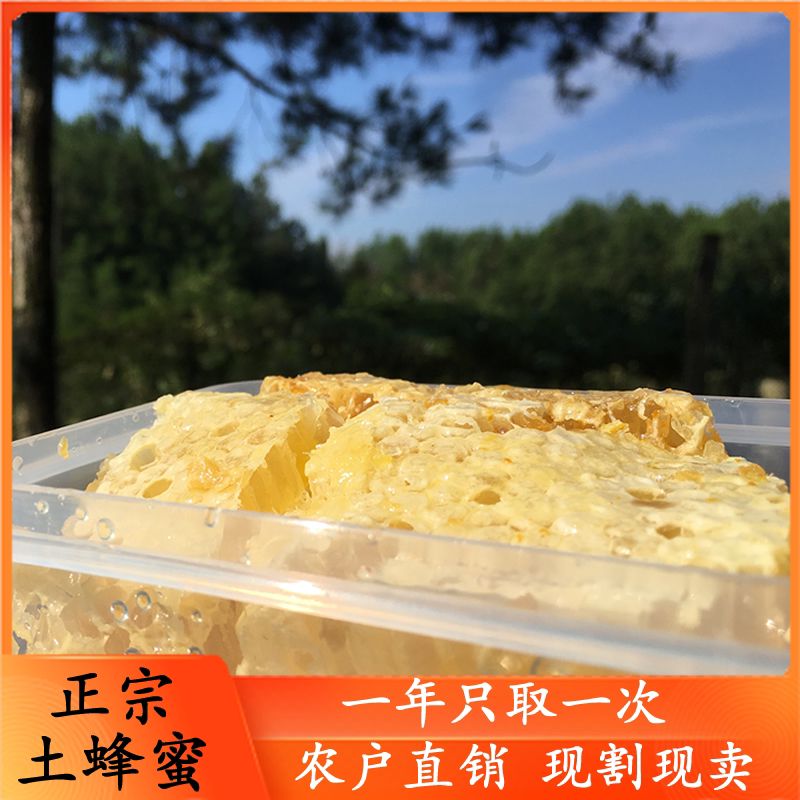 深山现割封盖纯正天然中华真百花成熟老土巢蜜泡水喝营养蜂蜜原蜜