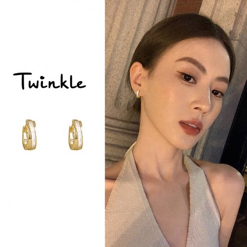 小众方脸显瘦耳环女轻奢百搭