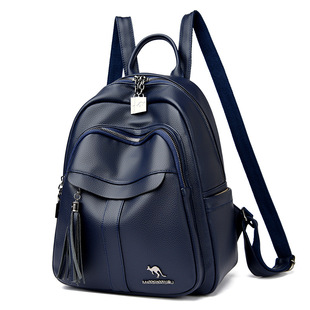 跨境包包双肩包女时尚软皮高级感百搭大容量旅行通勤背包女双肩包