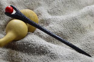 魔杖剑簪发簪 圆珠发簪 黑檀木发簪 个性定制发簪异形发簪簪剑