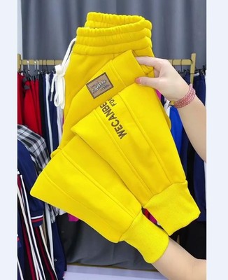 高腰刺绣休闲卫裤女时尚哈伦裤