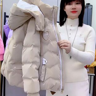 欧货爆款白鸭绒短款羽绒服女高品质小个子加厚拉链连帽保暖上衣外