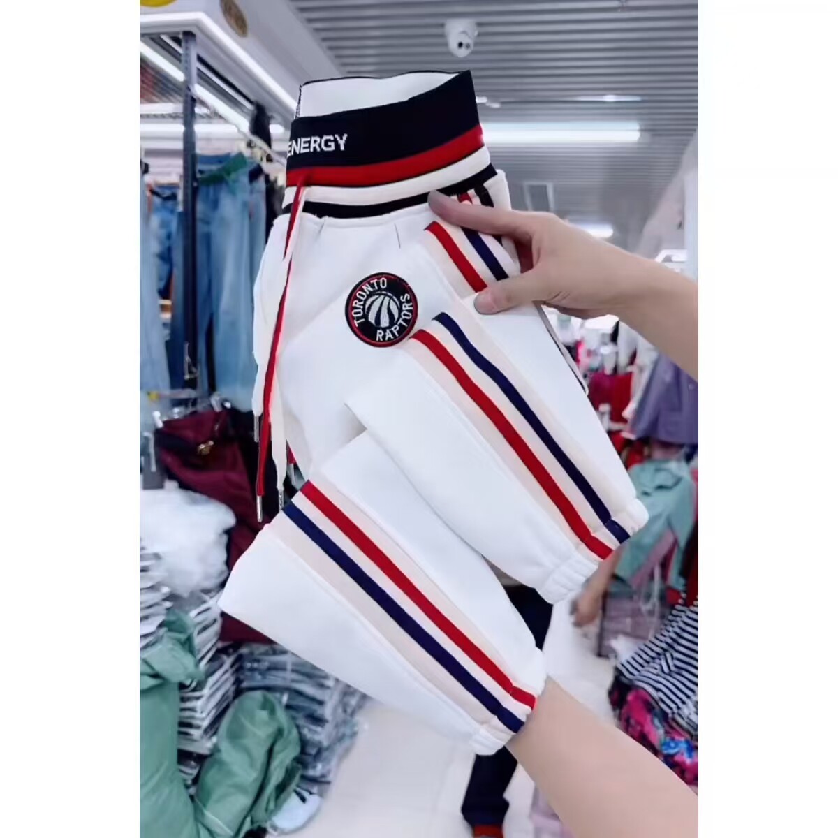 新款卫裤撞色松紧腰九分加厚休闲裤舒适保暖宽松束脚哈伦裤潮2026,女装/女士精品,卫裤,淘宝优惠券,粉丝福利购,淘宝优惠卷