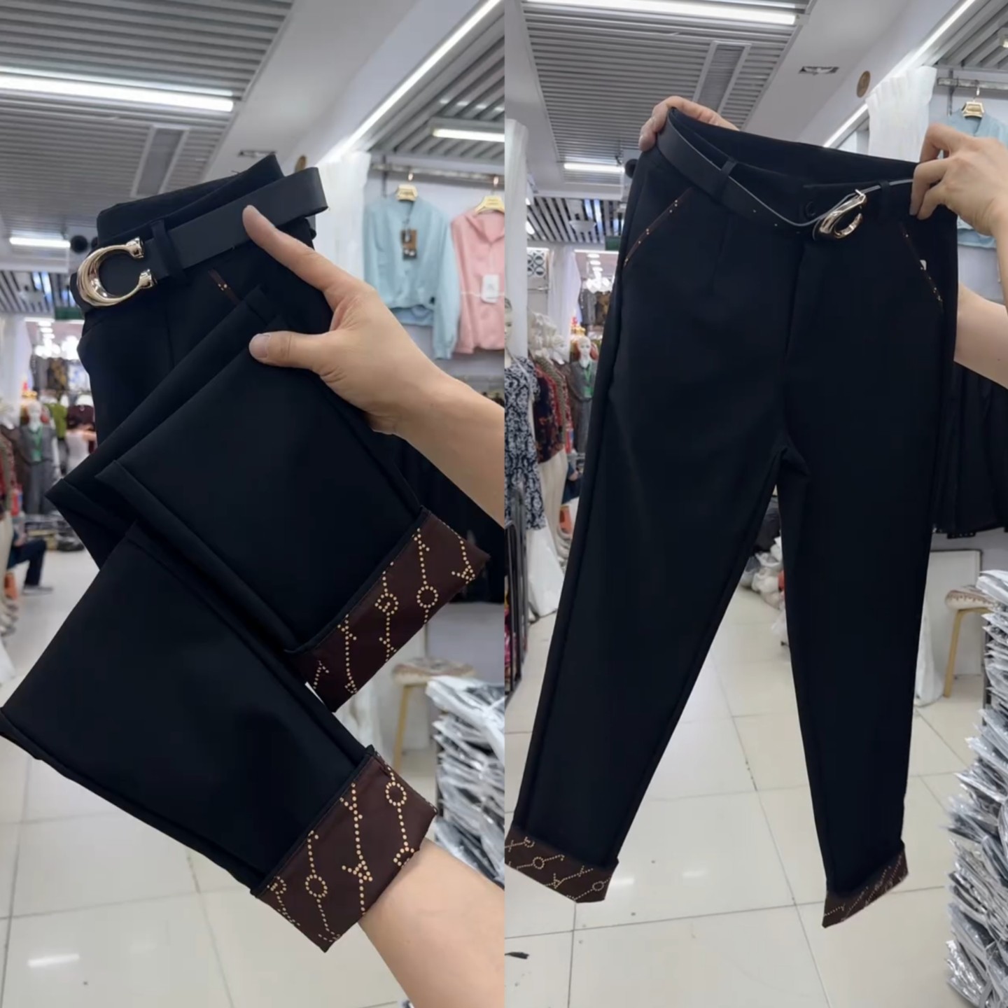 夏季高腰显瘦小脚西装裤女