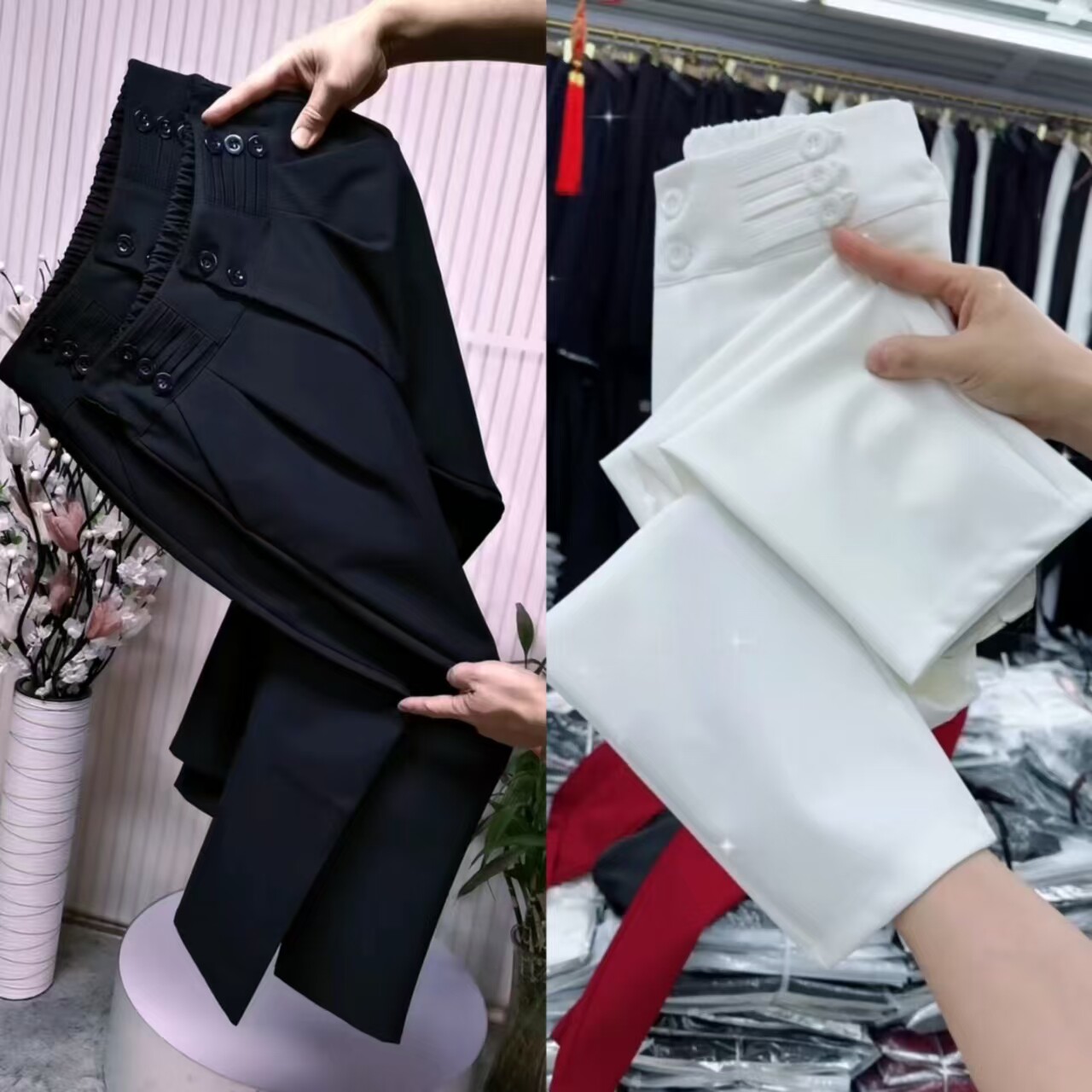 高腰显瘦九分休闲裤女南韩弹力垂感品质小脚西装裤2026年品质女裤