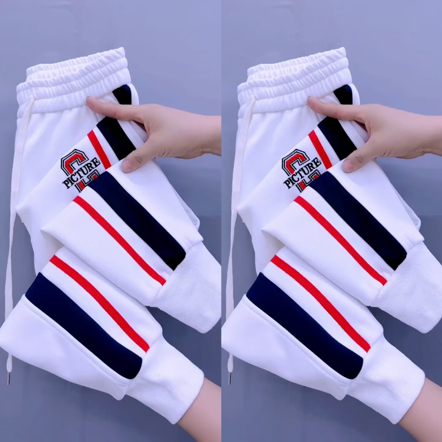 品质休闲卫裤女刺绣字母九分束脚运动裤2026年春季新款舒适哈伦裤