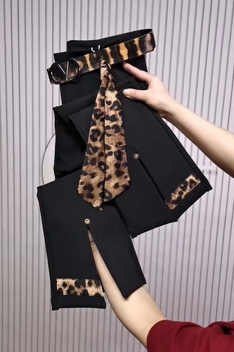 高腰弹力微喇裤女显瘦