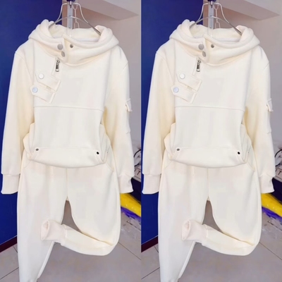 品质休闲加绒两件套连帽卫衣