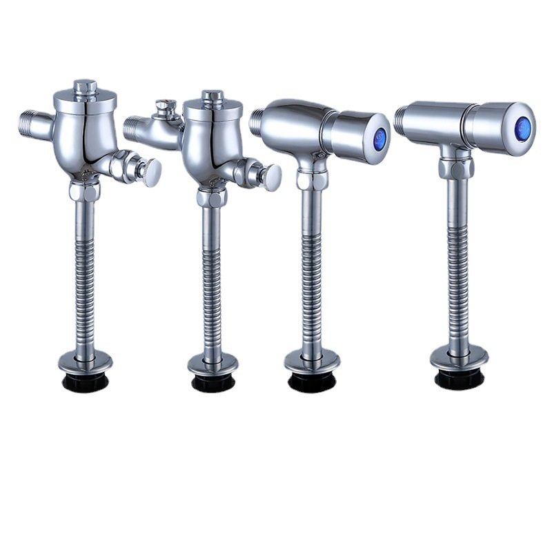 全铜手按延时小便斗冲水阀水龙头小便器延时暗装水阀防溅