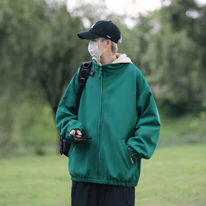 2025秋装斜纹拉链夹克男女外套  JK85P70 草绿1图片