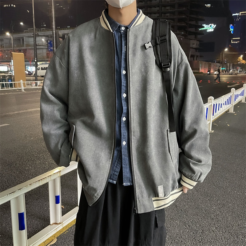 2025春装灯芯绒棒球服外套男生宽松夹克JK81P70控88,男装夹克,电商C323