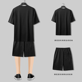 夏季字母刺绣运动休闲套装青少年短袖t恤短裤两件套套装TZ29P65，男装牛仔裤，电商C323