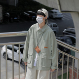 春季多口袋长袖衬衫男工装衬衣C307P50，男装衬衫，电商C323