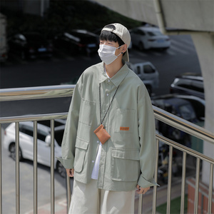 春季多口袋长袖衬衫男工装衬衣 C307P50图片