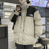 2025冬季刺绣拼色连帽宽松棉服冲锋衣冲锋棉衣外套M2009P135，男装夹克，电商C323