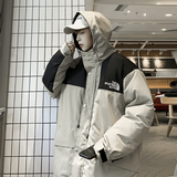 冬季刺绣拼色连帽宽松棉服冲锋衣冲锋棉衣外套M2009P135，男装夹克，电商C323
