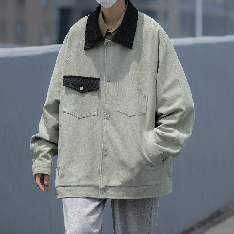 秋装鹿皮绒夹克男装休闲工装外套JK86P85,男装夹克,电商C323