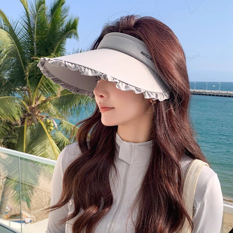 【包邮】遮阳防晒帽防紫外线女新款空顶太阳帽子加大帽檐夏季