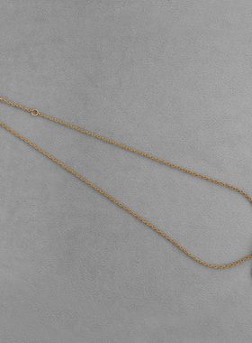 法国GOOS*家占星系列月亮项链 欧美复古小众蓝松石月牙护身符项链