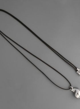 韩国fever同款海螺项链 简约气质高级感小众韩国蜡绳海螺长款项链