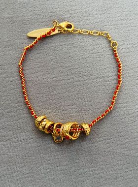BOON*家蛇年本命年手链 小红薯爆款小众经典个性百搭铜钱红绳手链