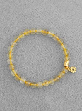 SJ*家清梦串珠手链 新中式中国色淡雅精致夏日招财金发晶串珠