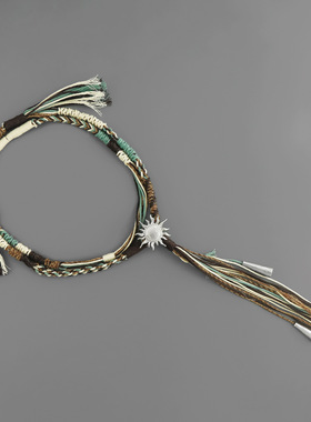 MONS*家旭日流浪项链 新中式小众设计高级度假风手工棉绳太阳项链