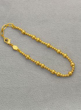 小红薯爆款金珠手链轻奢小众高级感精致简约时尚亮光圆珠串珠手链