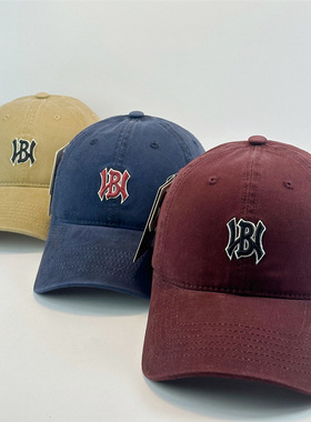 秋新款高品质字母刺绣软顶棒球帽大头围宽檐显脸小遮阳鸭舌帽情侣