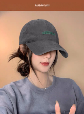 鸭舌帽女棒球帽2025新款防晒遮阳软顶大脸显脸小宽大帽檐深顶加深