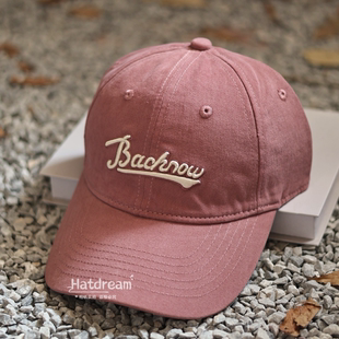 HATDREAM  显白树莓粉棒球帽子女大头围软顶遮阳鸭舌帽韩版显脸小