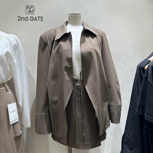 GATE气质设计衬衫 韩国东大门代购 2025秋冬新款 2nd 半身裙套装
