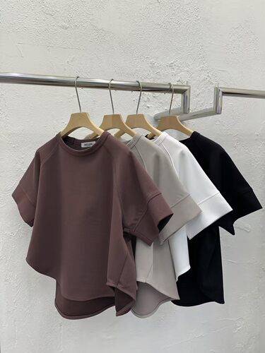 现韩国东大门2026春新款DAYLOG时尚不对称纯色宽松知袖上衣衬衫