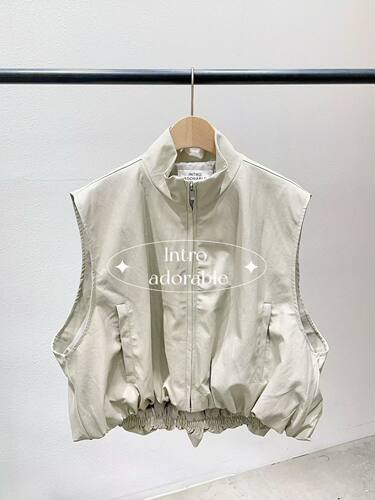 韩国东大门2026夏季新款INTRO时尚百搭立领拉链无袖马甲外套