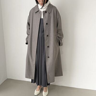 韩国东大门2026春季新品collected时尚百搭翻领系扣宽松风衣外套