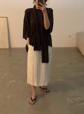 韩国东大门2025秋冬新款comete时尚百搭松紧腰半身裙