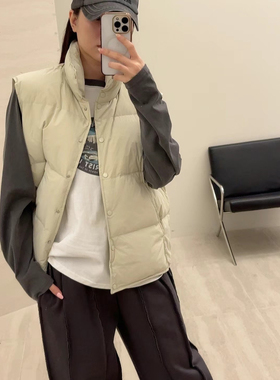 valuable韩国东大门代购2025秋冬新款基础款立领羽绒背心马夹
